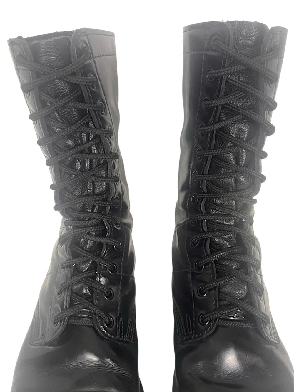 Vintage Corcoran Leather Jump Boots #1500 Mens 10.5 Black Military Paratrooper